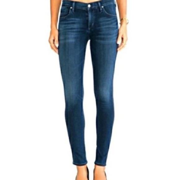 AGOLDE Women's Colette Crop Jeans Size 24 Mid Rise Dark Wash Classic Made in USA - Picture 1 of 8